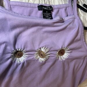 Soft purple baby tank crop 💟 rue21